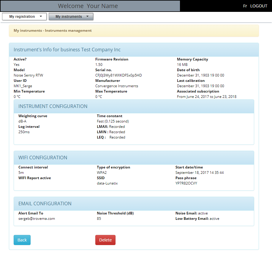 Form9 Instruments Info - filled and delete